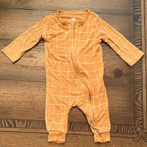 Cloud Island Orange Checkered Kids Footie